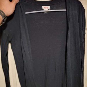 Light Black Button Cardigan (S)